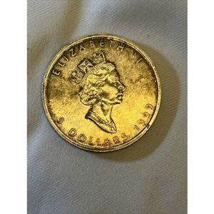 1999 Canada Maple Leaf 1 oz .9999 Fine Silver 5 Dollars - Gorgeously TONED!